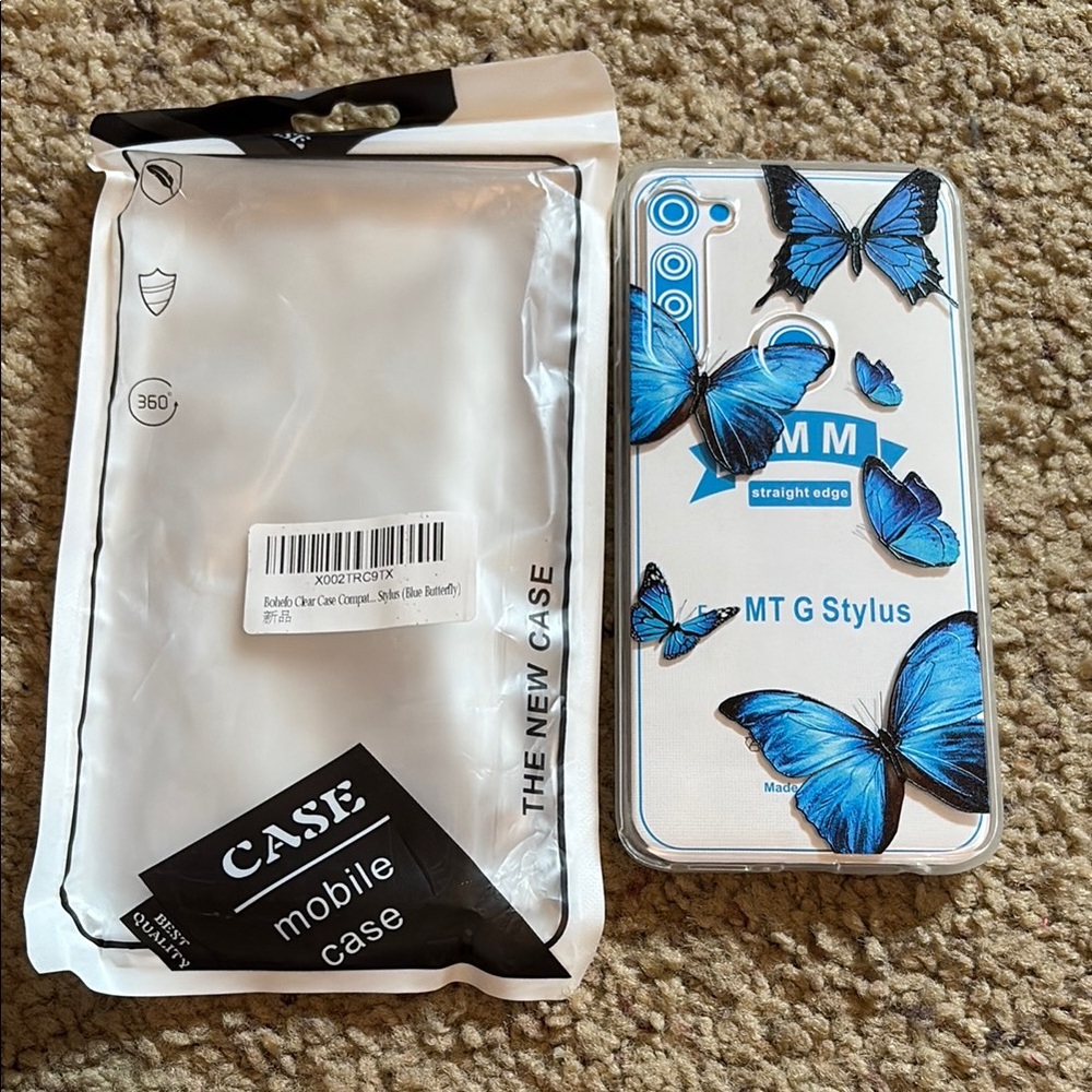 Blue Butterfly Phone Case for MT G Stylus